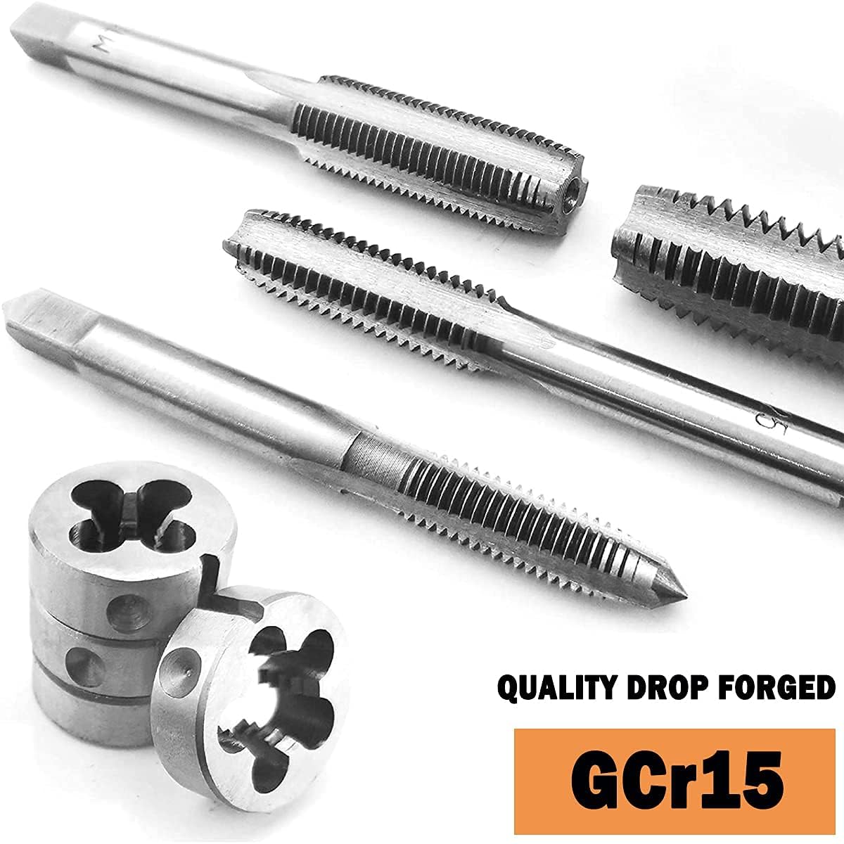 110PCS Hardened Alloy Steel Metric Tap and Die Rethreading Tool Set with Storage Case F500