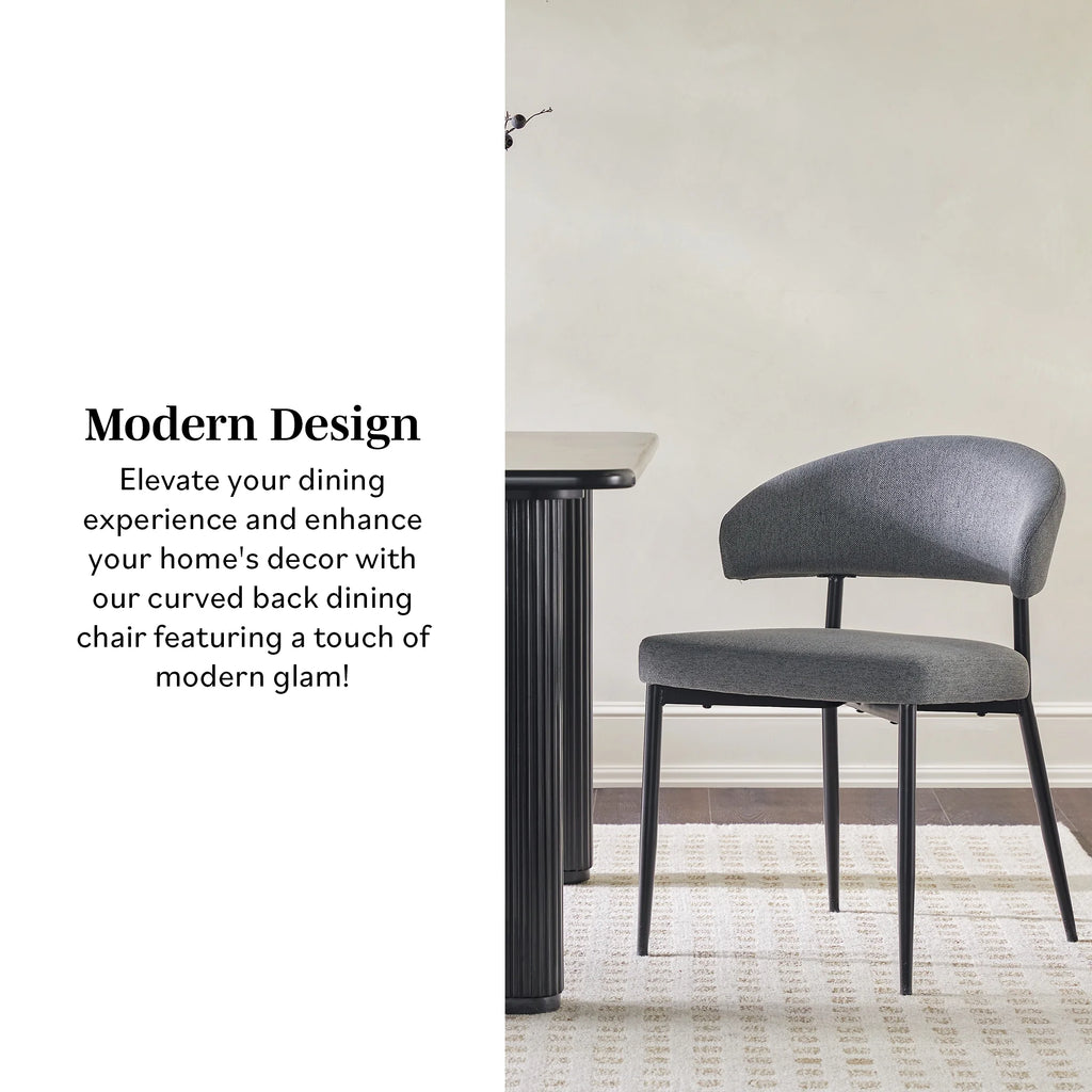 Charcoal Upholstered Dining Chair, Set of 2 W953212