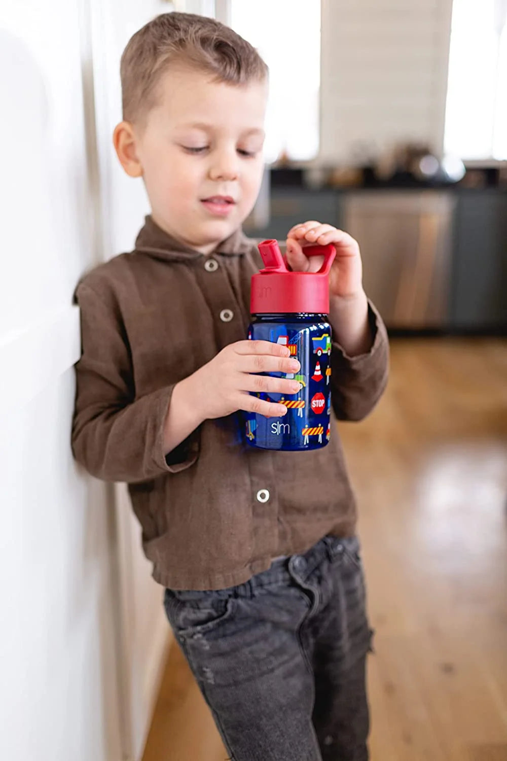 12oz BPA-Free Tritan Kids Water Bottle with Straw Lid A824677