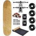 8.0" Natural Skateboard Complete with Silver Trucks and Black Wheels C56027