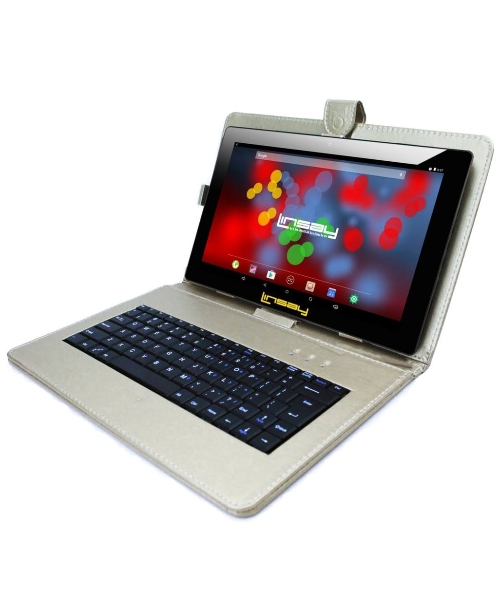 Black 10.1x22 IPS Screen Tablet with Keyboard Case W489129