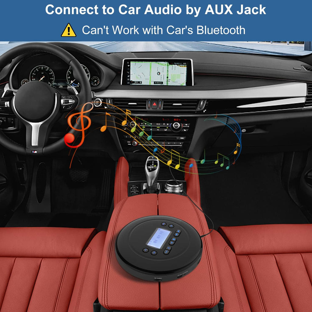 Pack of 2 Portable Bluetooth CD Player with Dual Headphone Jack R320