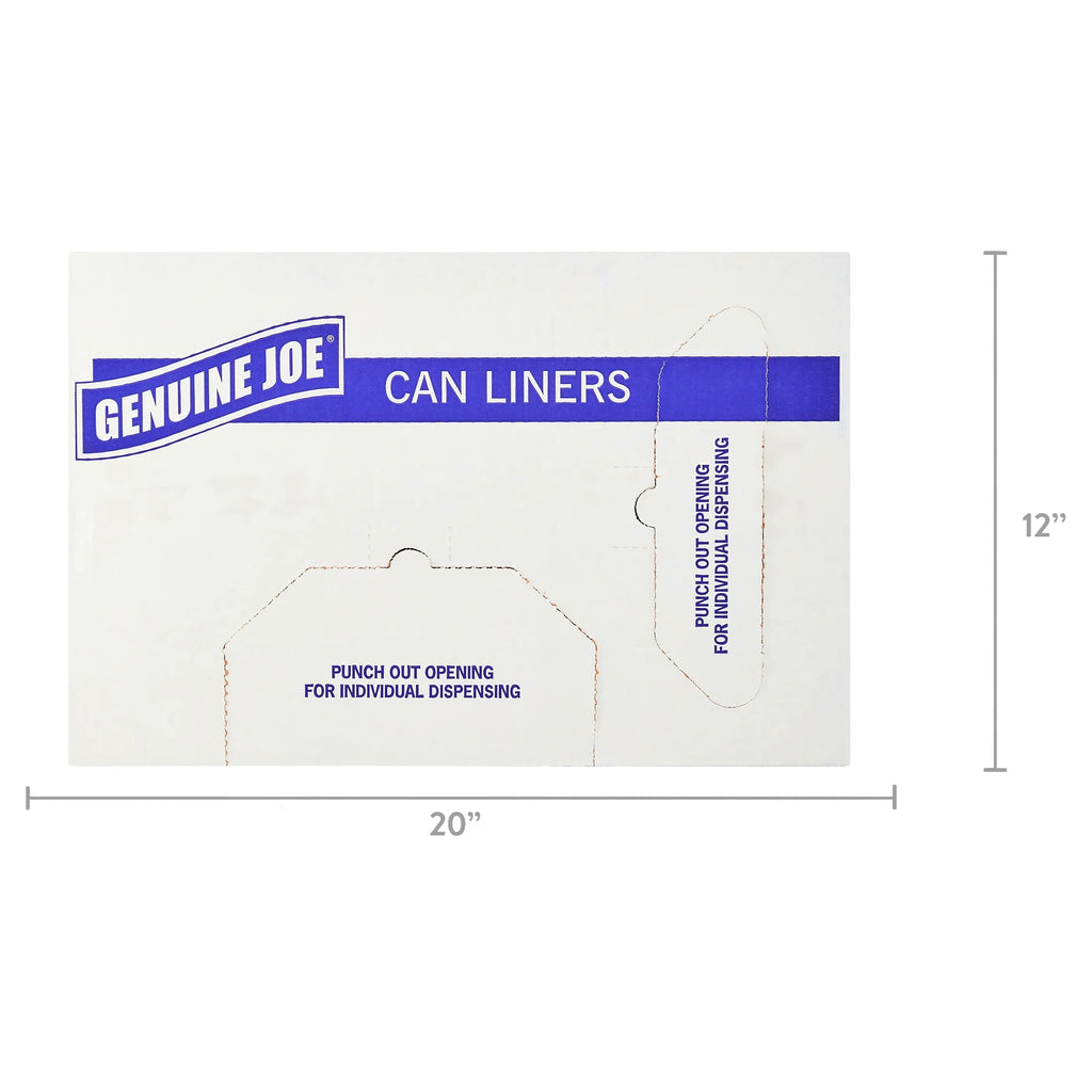 Black 60 Gallon Trash Can Liners, 50 per Box L76686
