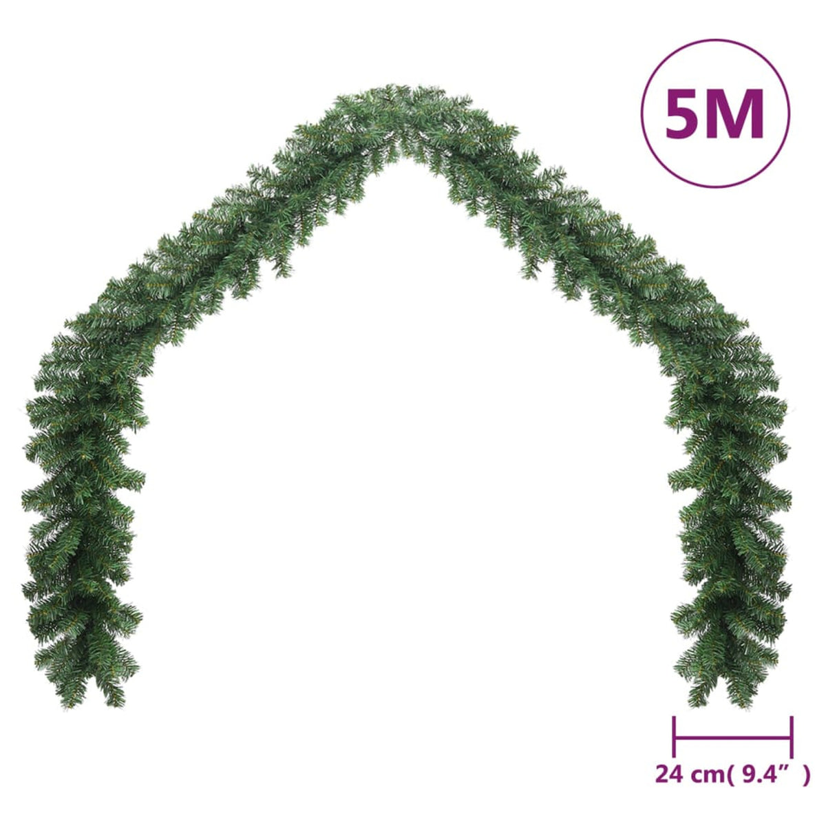 Christmas Garland PVC 16 ft U7991