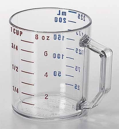 Clear Polycarbonate Measuring Cup, 1 Cup Z536284