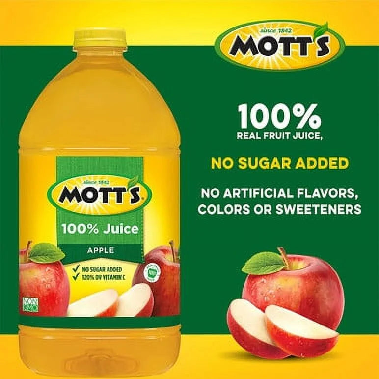 100% Apple Juice, 1 Gallon Plastic Jug - 4 Per Case X46626