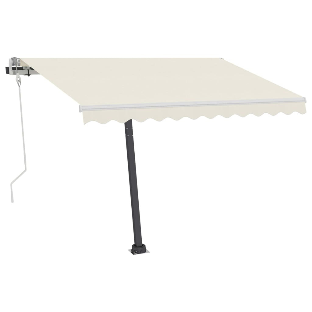 Cream Retractable Awning with LED R381741