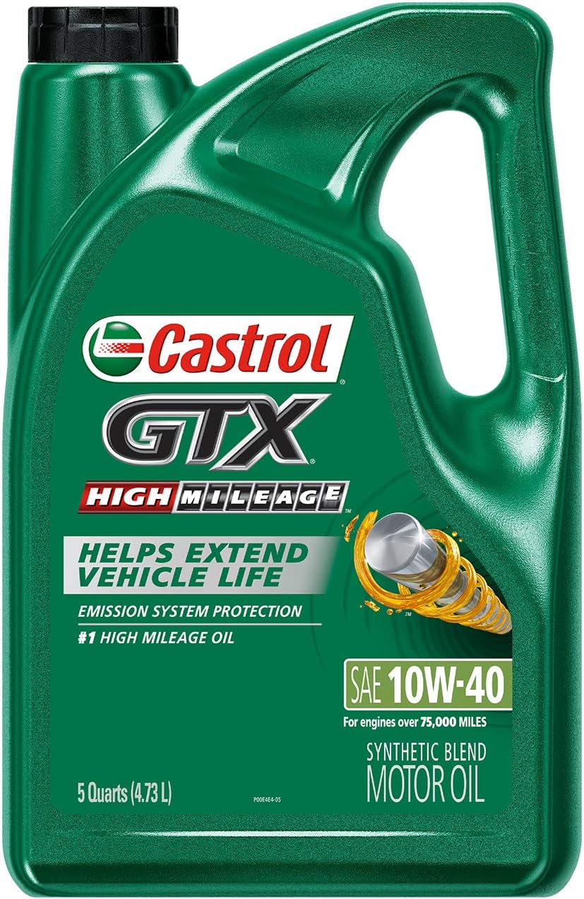 10W-40 High Mileage Motor Oil 5 Quart Pack of 3 W722898