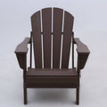 Dark Brown Plastic Folding Adirondack Chair Set of 2 U409885