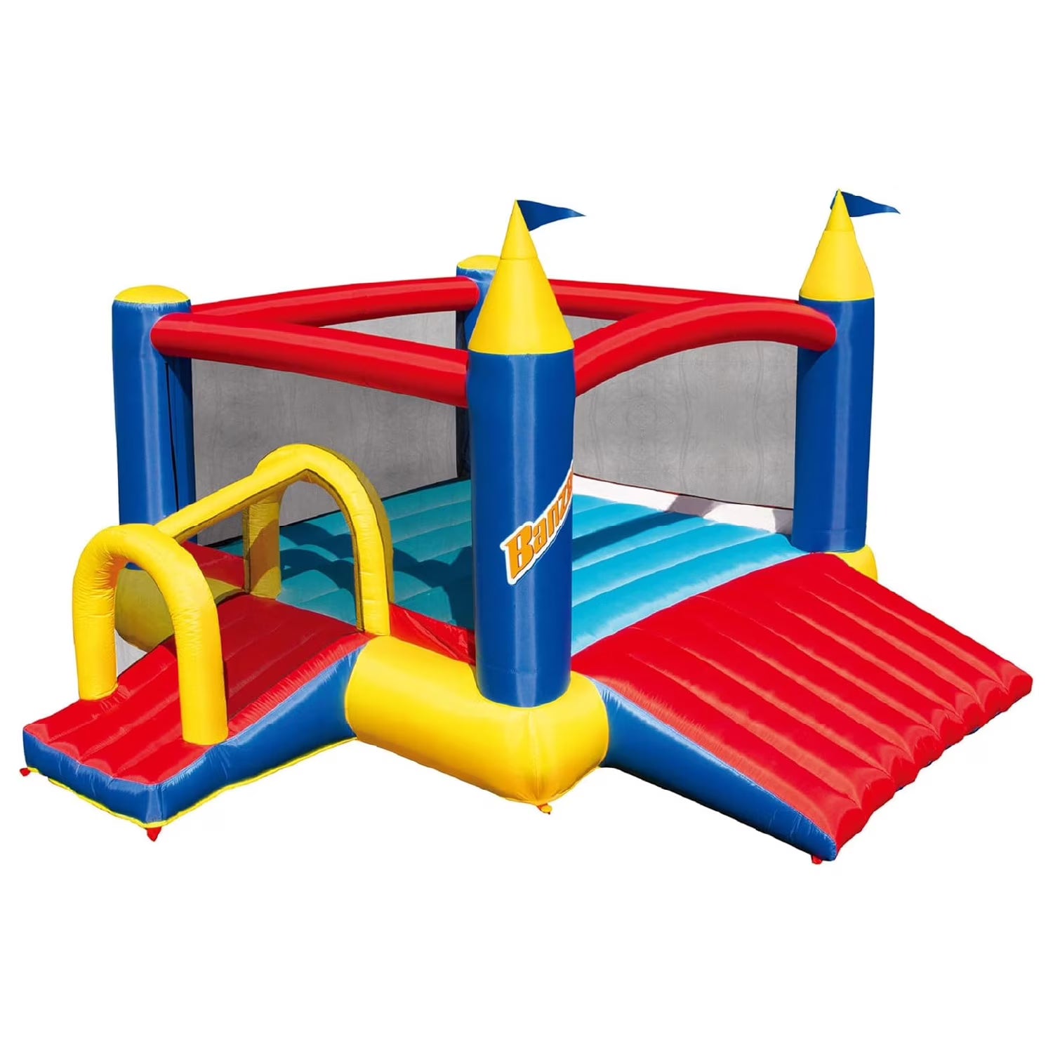 Inflatable Slide & Bounce House with Soccer Net and Ball E20066