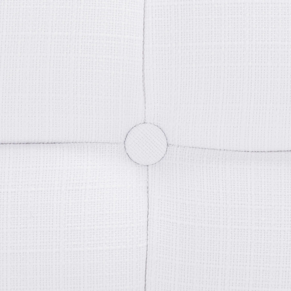 White Solid Tufted Linen Bench W7896