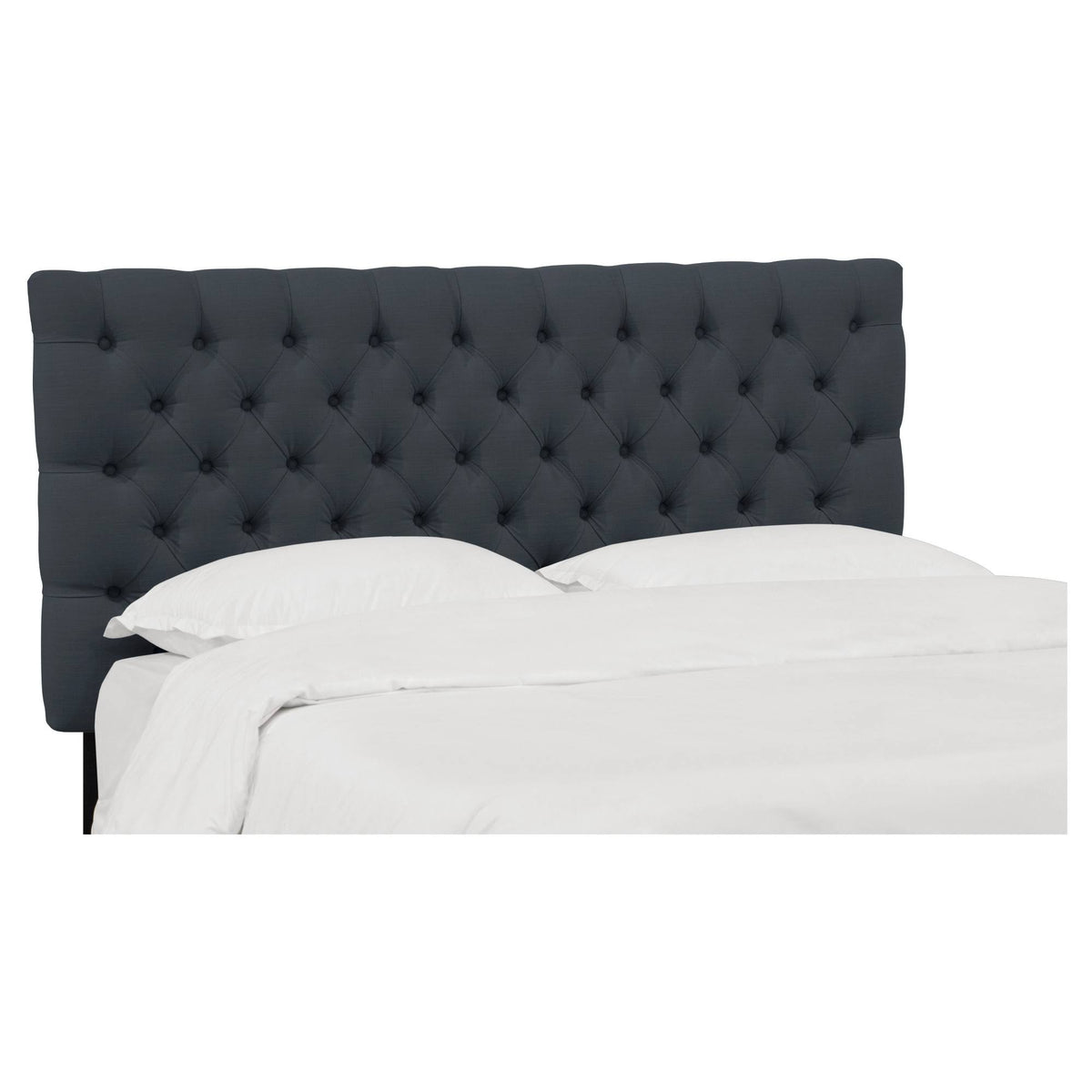 Twin Tufted Headboard Linen Ink R725