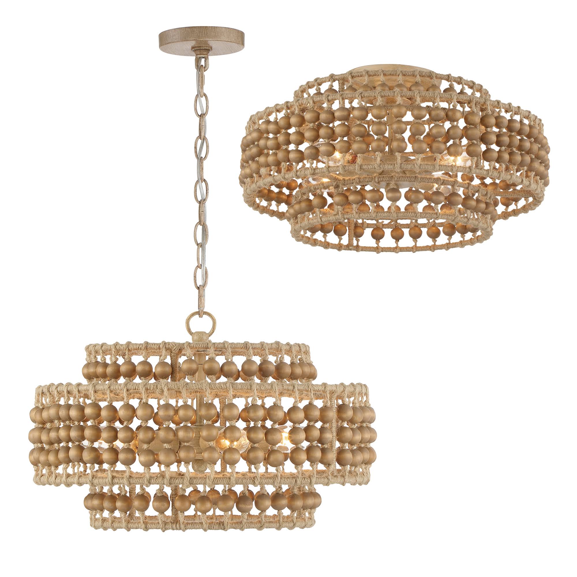 Silver 3-Light Ceiling Mount M5964