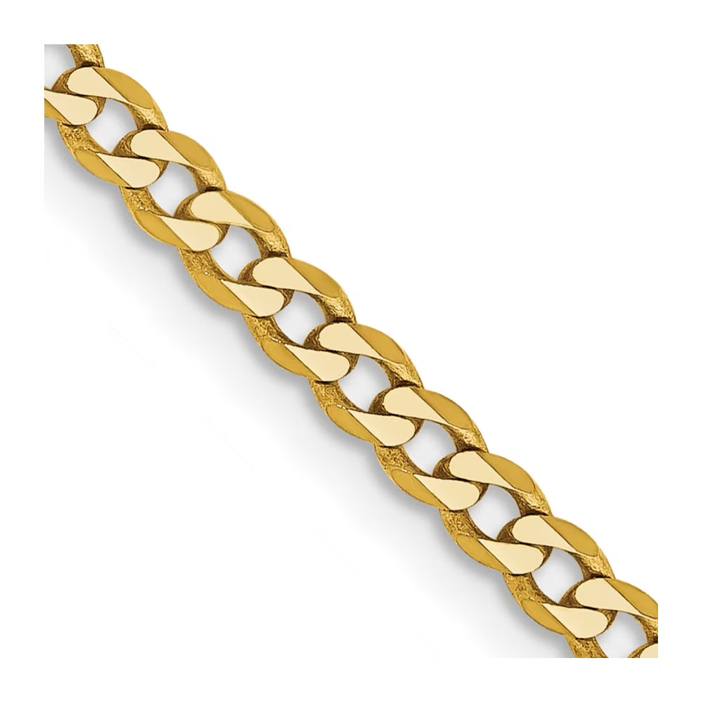 14 Karat Yellow Gold 2.3mm Beveled Curb Chain D309220