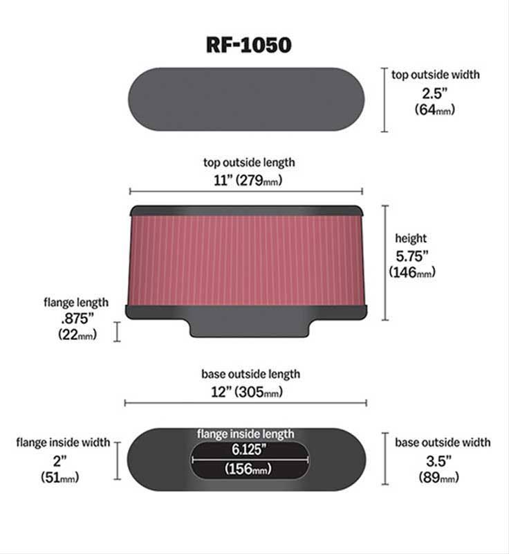 Universal Air Filter with Carbon Fiber Top G356