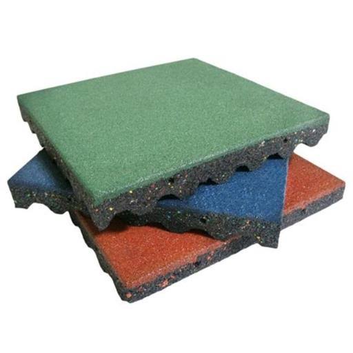 Interlocking Playground Tiles, Green, 10 Pack, 20 x 20 x 2.5 in. S494157