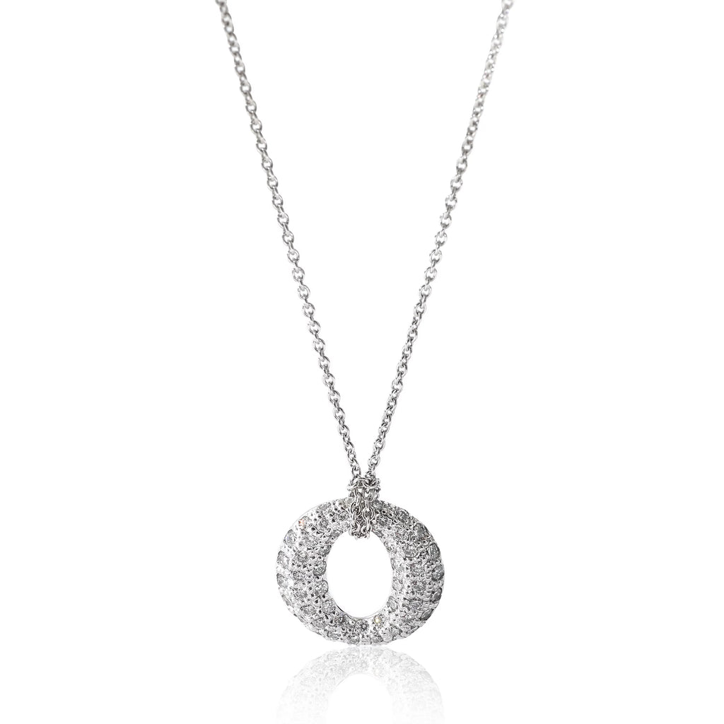 Diamond Circle Pendant in Platinum 0.75 CTW G781