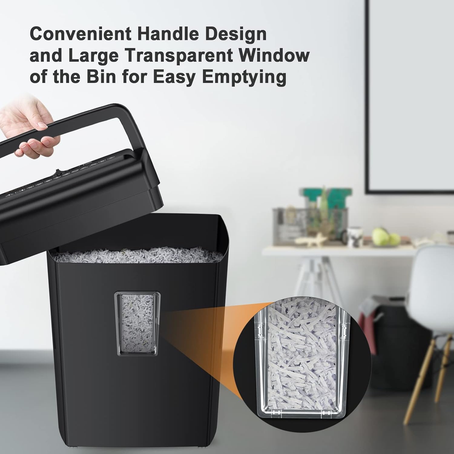 10-Sheet Cross-Cut Paper Shredder, 5.5 Gallons Wastebasket, Black, Pack of 2 Z58977