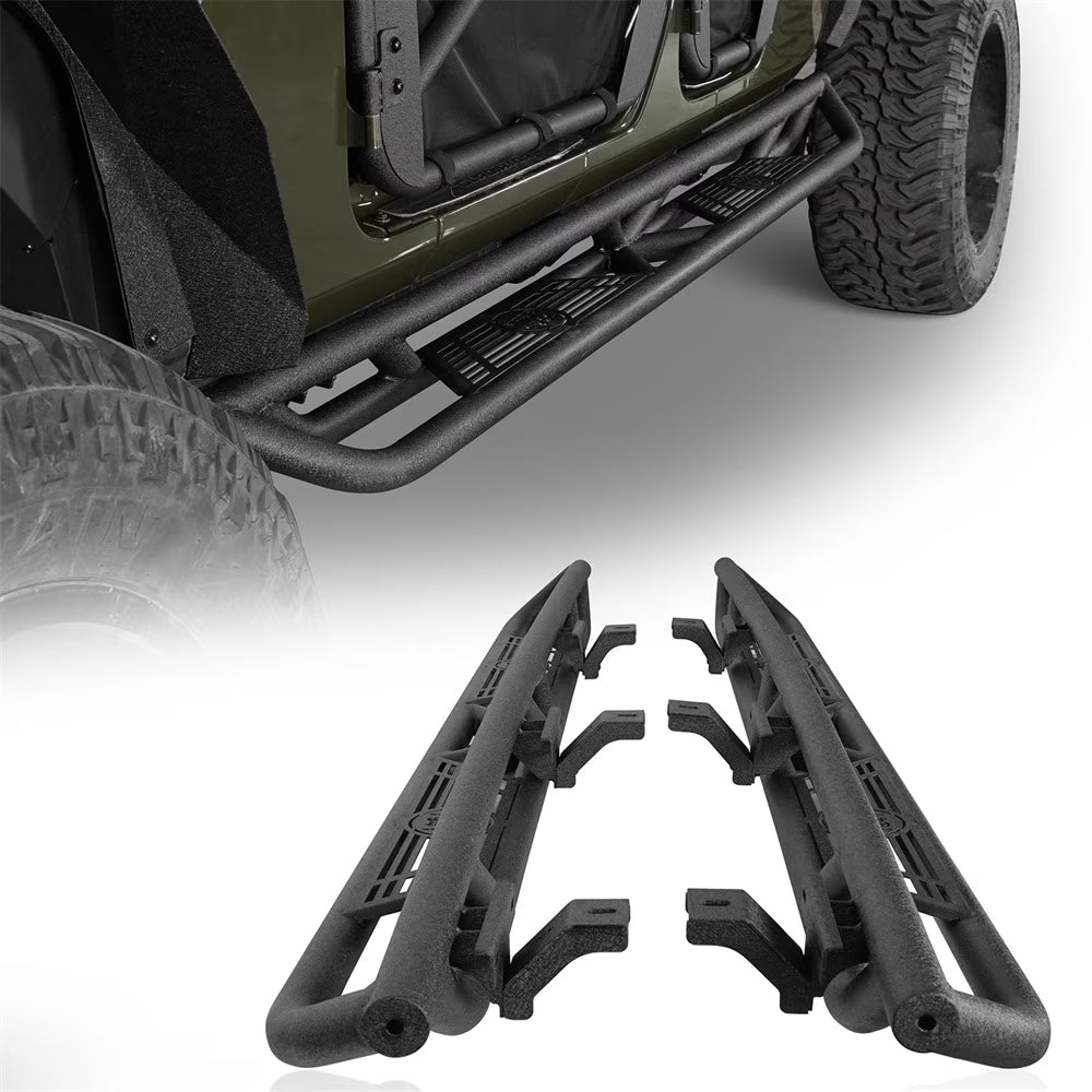 Pair Side Steps Running Board Nerf Bar Black F3729