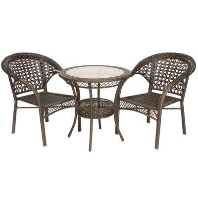 3 Piece Wicker Bistro Set X11879