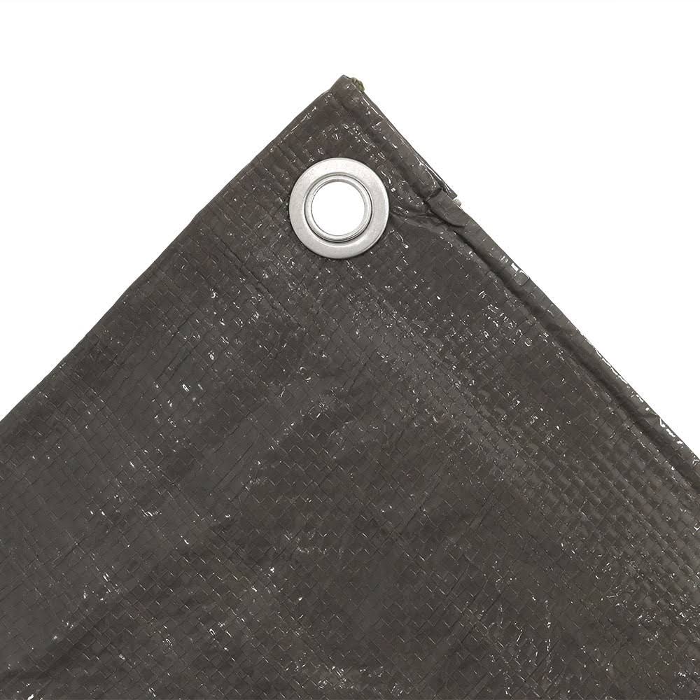 30 x 50 Waterproof Poly Tarp - Dark Gray P1064
