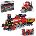 Red 3in1 City Train Building Block Set H91206