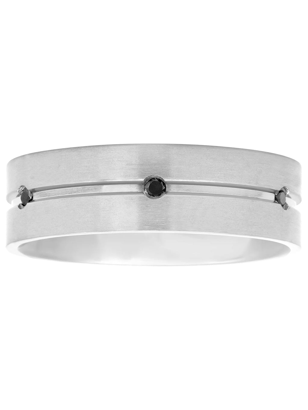 Titanium Black Diamond 7mm Wedding Band W913534