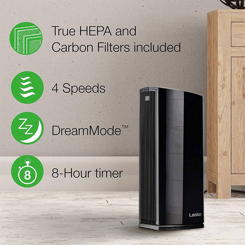 Black HEPA Filter Tower Air Purifier J964068