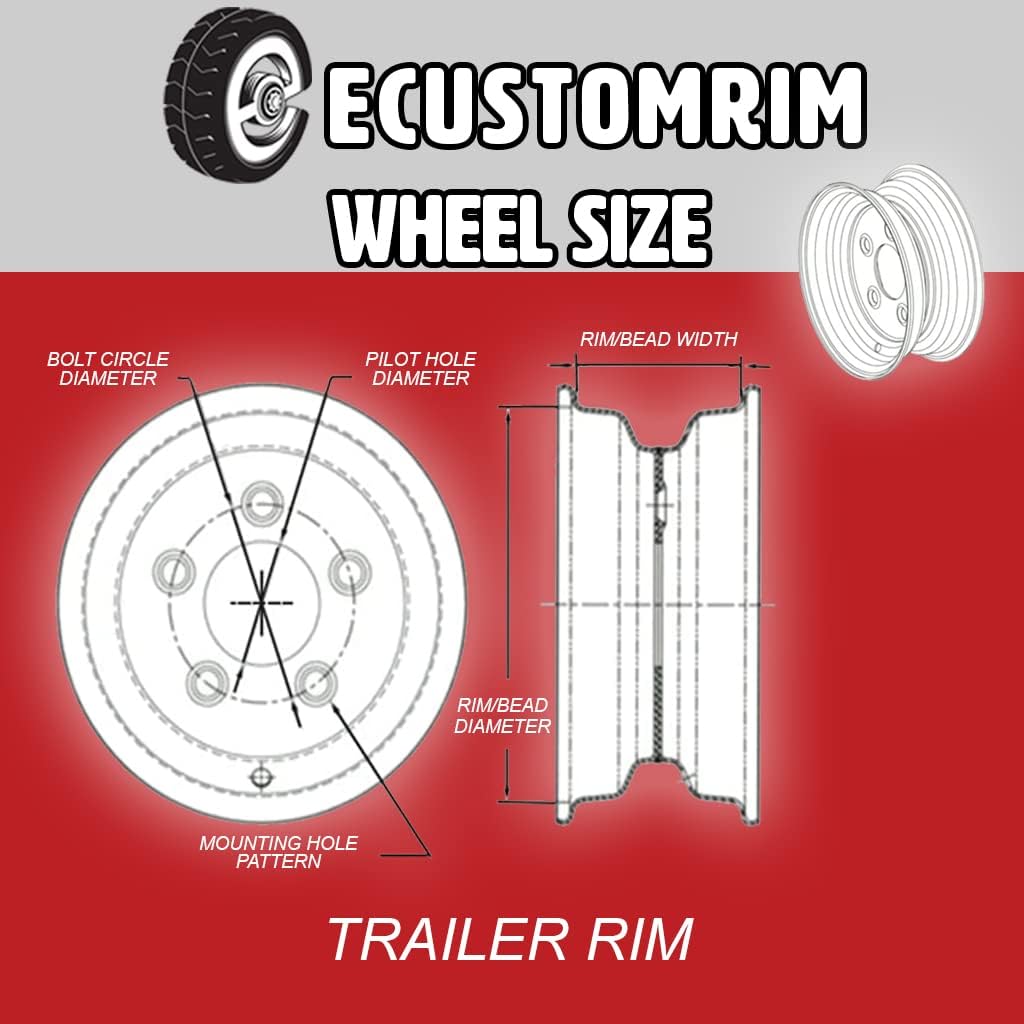 4.80-12 12 in. Load C 4 Lug Galvanized Spoke Trailer Tire Rim J35571