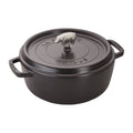 Matte Black Cast Iron 6-qt Shallow Wide Round Cocotte V764049