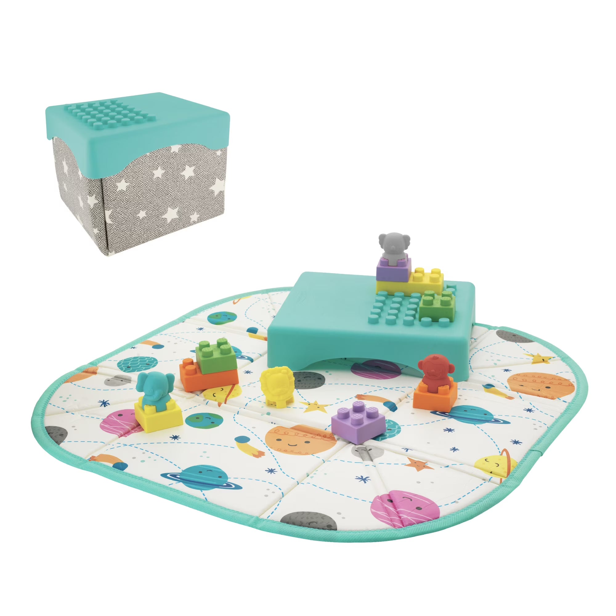 14-Piece Multicolor Building Blocks Activity Station S318