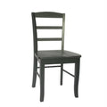 Black Ladderback Dining Chair Set of 2 Y301