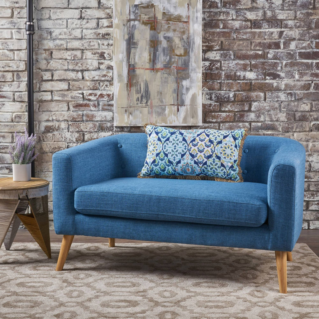 Muted Blue Mid-Century Loveseat K22232