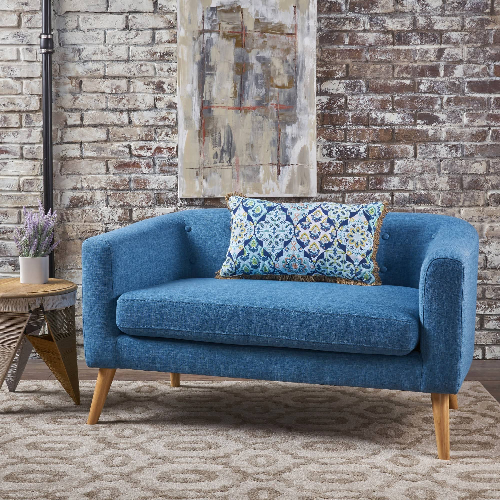 Muted Blue Mid-Century Loveseat K22232