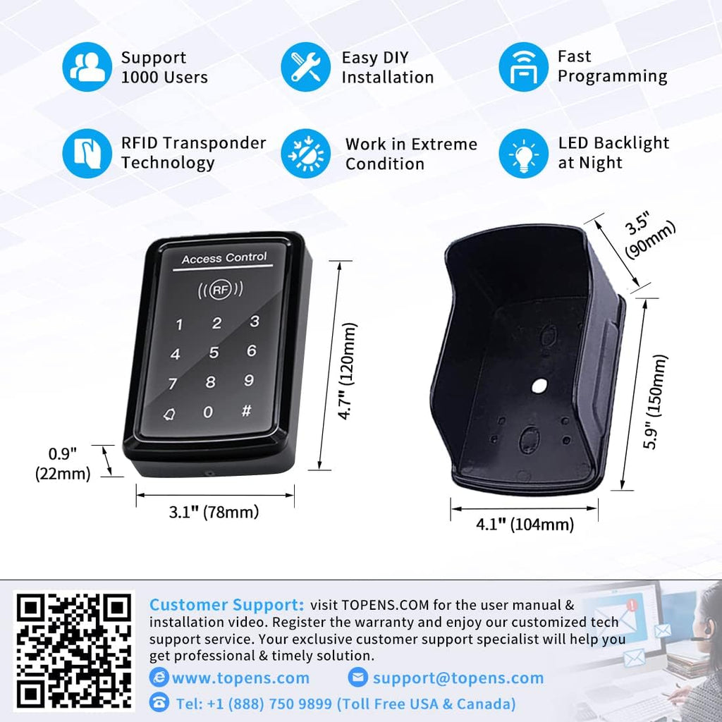 Wired Keypad DC 12V 24V for Automatic Gate Opener F267