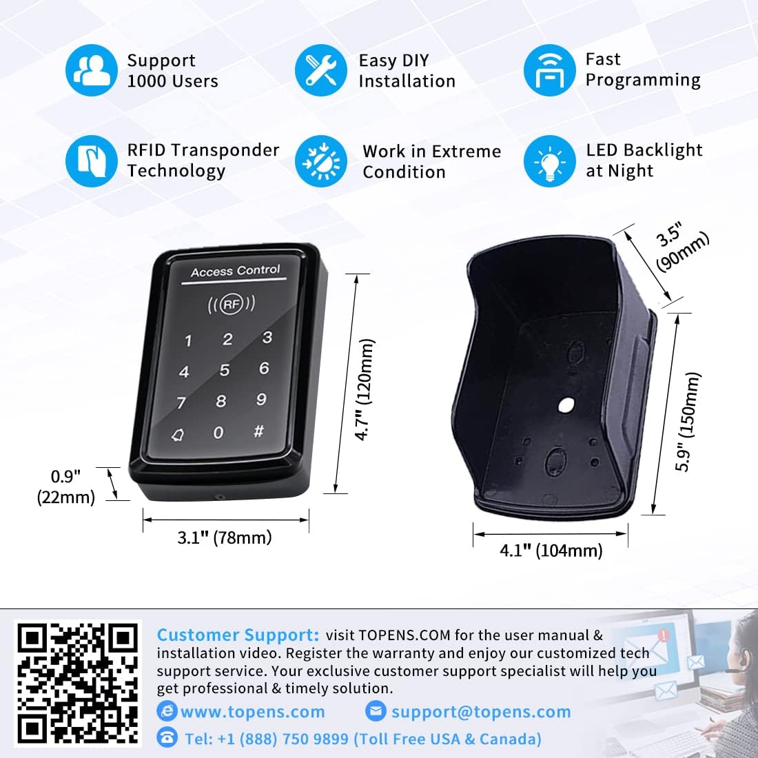 Wired Keypad DC 12V 24V for Automatic Gate Opener F267