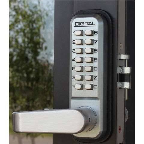 Mechanical Keyless Narrow Stile Lever Handle Lock with Passage Function and Double Sided Combination W864