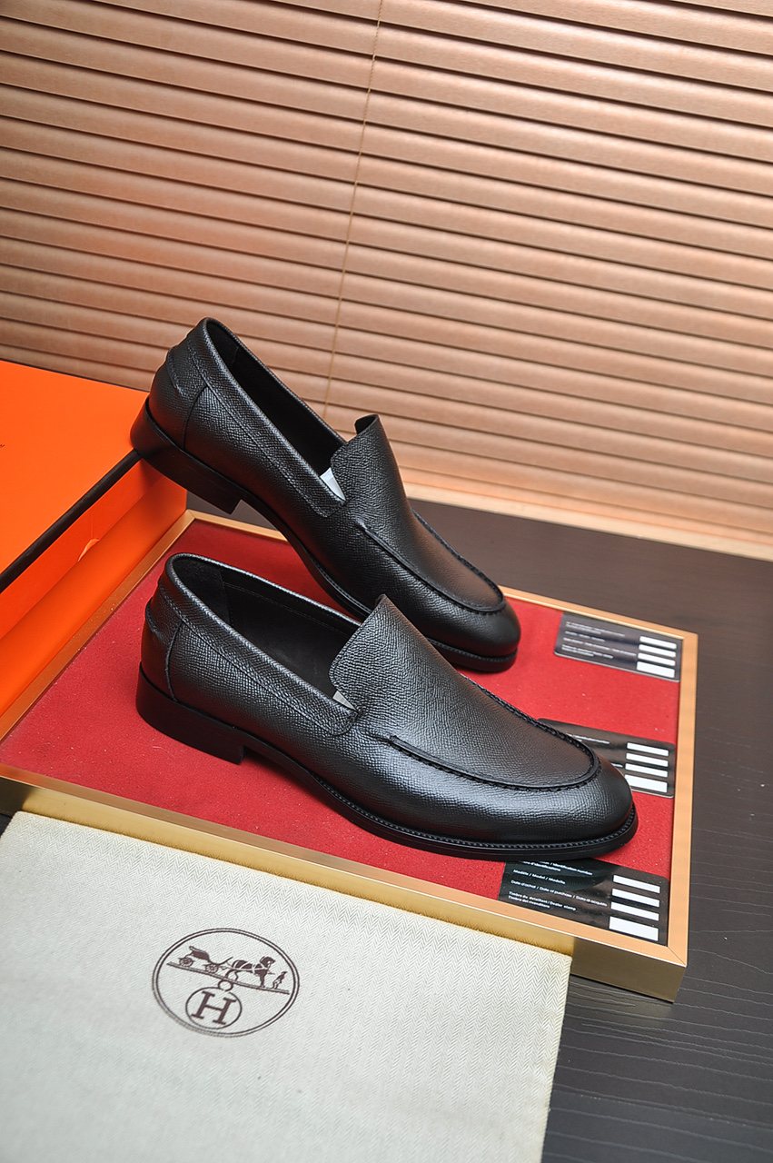 Hermès Stitched Apron Loafers