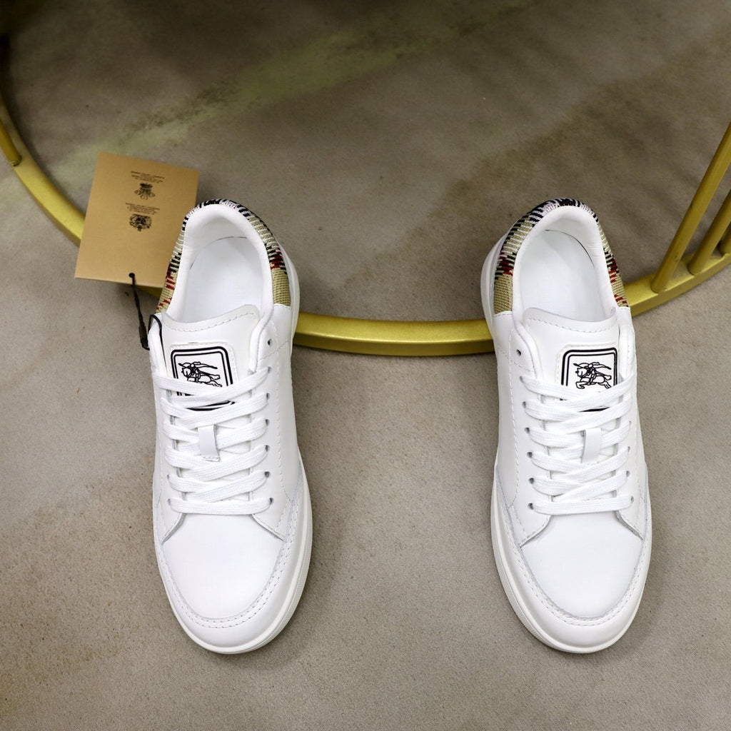 Burberry Check-Heel Low-Top Sneakers
